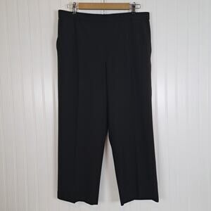 Sag Harbor Capri Dress Pants Womens Petite 16P Black High Rise Pull On Career